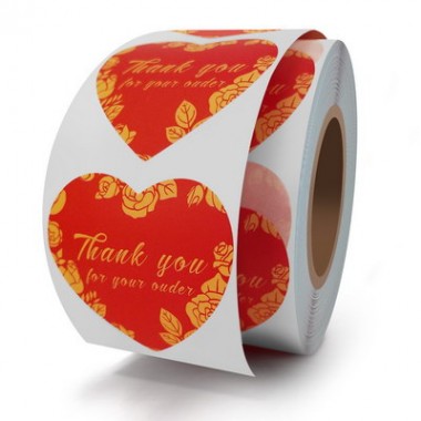 2020 Hot Sale Factory Custom1 Inch Round Thank You Sticker Labels In Script Calligraphy Print 1000 Stickers Per Roll