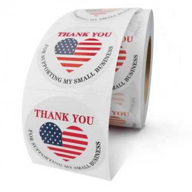 Custom Adhesive Floral Thank You Sealing Sticker Custom Printing Labels Thank You Stickers For Small Business