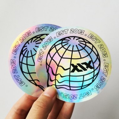 Customized Logo Made Label Holographic Sticker Rainbow Effect Custom Hologram Sticker Label