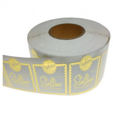Low Price Sticker Printing Label Gold Foil Self Labels Hot Stamping Stickers For Sale