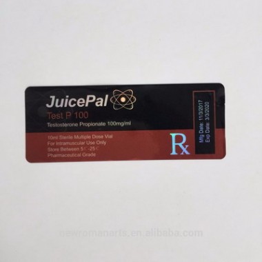 Custom Printed Steroid Labels 10ml Hologram Sterile Vial Label For Pharmaceutical