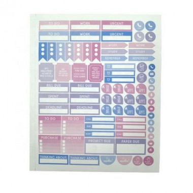CMYK Printing Writable Self Adhesive Paper Planning Sticker For Work