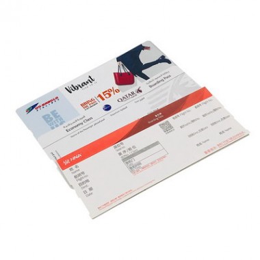 Factory Price Wholesale Airlines Plane Ticket Airline Booking Thermal Boarding Pass