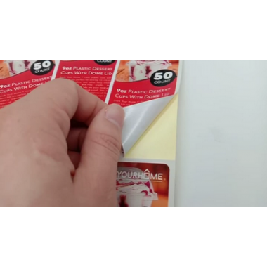 Custom Printing Antifreezing Ice Cream Cup Container Label Sticker