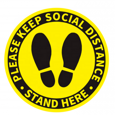 Self Adhesive Eco Friendly Removable Waterproof Floor Stickers Social Distancing Floor Stickers