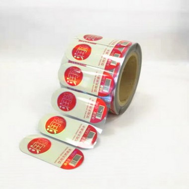 Custom Design Printing Label Hot Gold Stamping Waterproof Self Adhesive Sticker In Roll