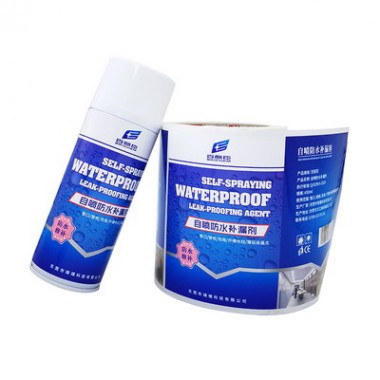 Top Quality Custom Printing Self Spraying Waterproof Leak Proofing Agent Label Metal Can Label Chemical Stickers