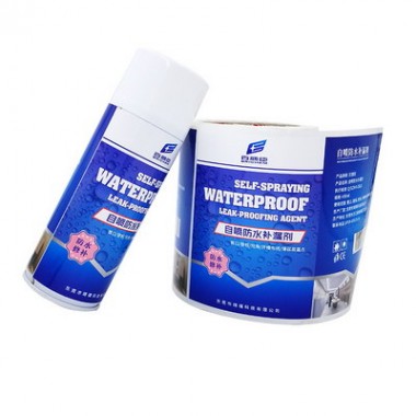 Top Quality Custom Printing Self Spraying Waterproof Leak Proofing Agent Label Cylinder Label Chemical Stickers