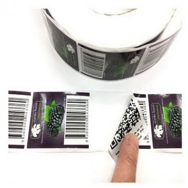 China Manufacture Super Flexo Mass Custom Double Sided Printing Fruit Food Stickers Labels With QR Barcode