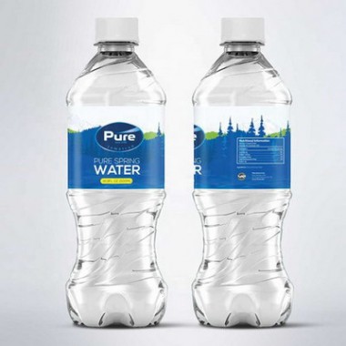 Custom Water Proof Glossy Roll Adhesive Labels Etiquetas Para Botellas 500ml Plastic Water Bottle Logo Printing Stickers