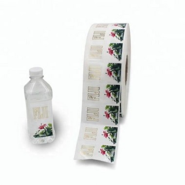 Custom Adhesive Clear Plastic Mineral Water Bottle Roll Label Printing