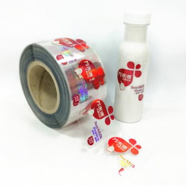 China Supplier OEM Printing Cold Foil Transparent Self Adhesive Label Apple Vinegar Soft Drink Beverage Bottle Label Sticker