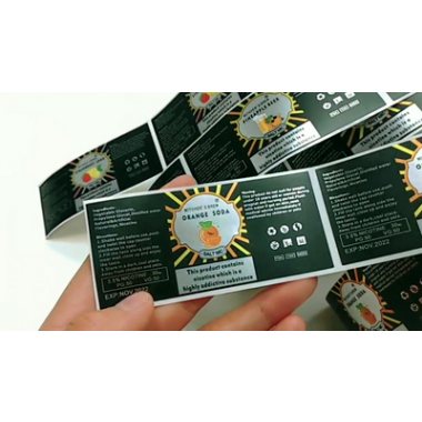 Custom Adhesive Juice Packaging Sticker Organic Tea Jar Private Label Sticker Printing