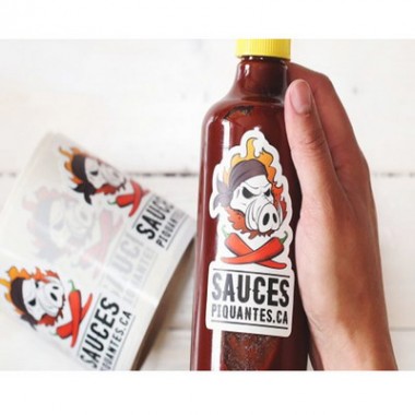Customized Self Adhesive Waterproof Printing Sauce Seasonings Bottle Packaging Label Etiquetas Hot Sauce Food Stickers