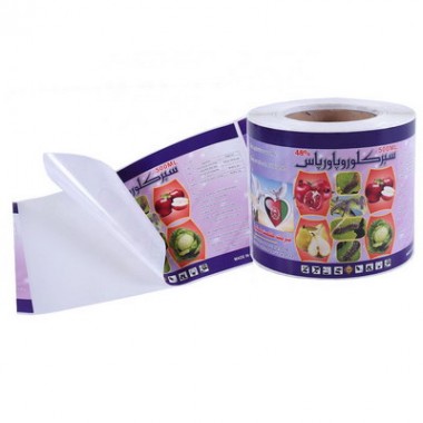 Cosmetic Food Package Transparent PET Paper Label Package Custom Waterproof PVC Vinyl Sticker Self Adhesive Label