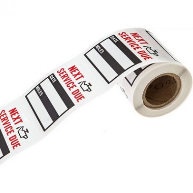 Writeable Caliber Small Custom Calibration Date Code Vinyl Waterproof Writable Laminated Write On Label Oil Change Sticker