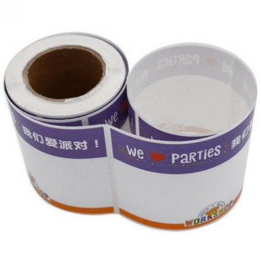 Custom White Sticker Product Packaging Printing Self Adhesive Vinyl Label Manufacturer Roll
