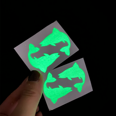 Waterproof High Quality Vinyl Adhesive Noctilucence Fluorescent Luminous Sticker Glow In The Dark Sticker Paper Sheet