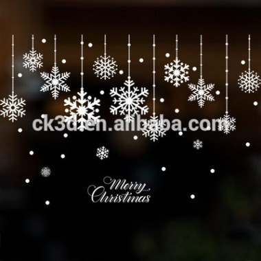 Hot Selling Transparent Static Cling White Snowflake Window Sticker