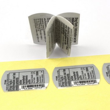 Custom Double Sides Printed Multi Layer Paper Folded Booklet Labels For Product Specification