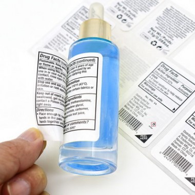 Customized Wholesale Vinyl Adhesive Peel Off Double Layered Sticker Label